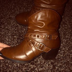 Heeled Brown Booties